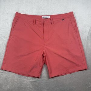 Travis Mathew Shorts Mens 38 Red Athletic Golf Lightweight Performance Casual